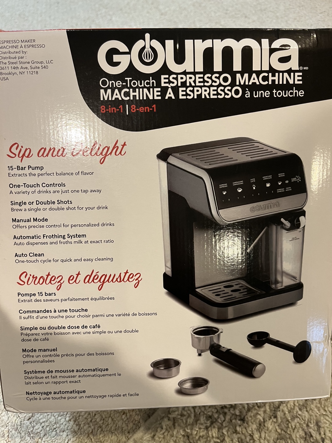 Gourmia One-Touch Espresso Machine - Like New! - photo 3