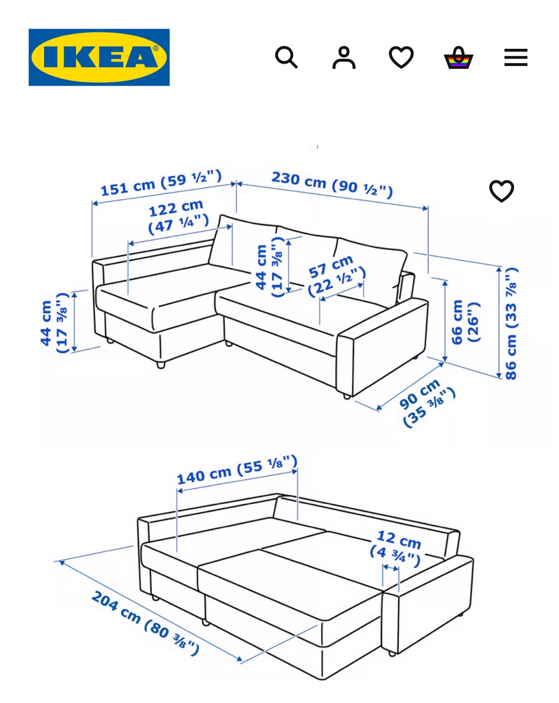 IKEA Sofa bed with coffee table + Rug - photo 5