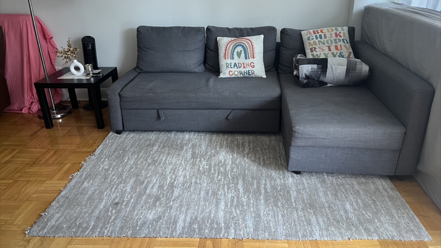 IKEA Sofa bed with coffee table + Rug - photo 2