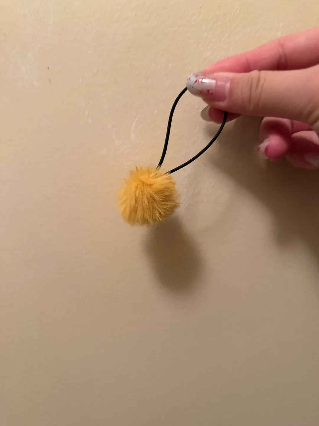 Yellow Pom Pom Hair Tie #freecycle thumbnail