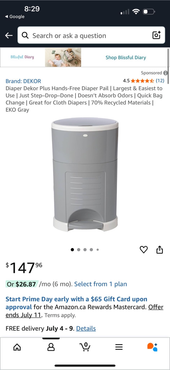 Dekor Plus Hands-Free Diaper Pail - photo 3