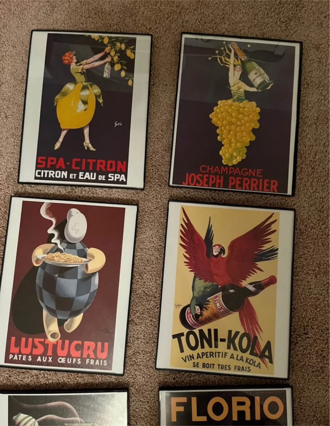 New framed Vintage Style Advertising Prints - Set of 9 image indicator(4)