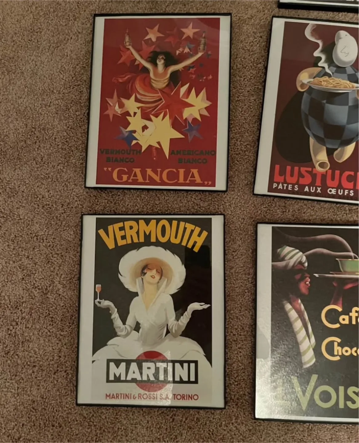 New framed Vintage Style Advertising Prints - Set of 9 image indicator(2)