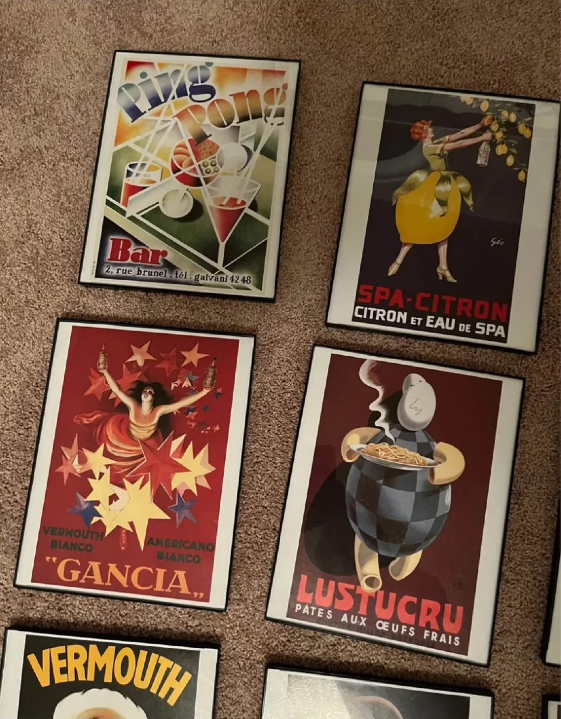 New framed Vintage Style Advertising Prints - Set of 9 image indicator(5)