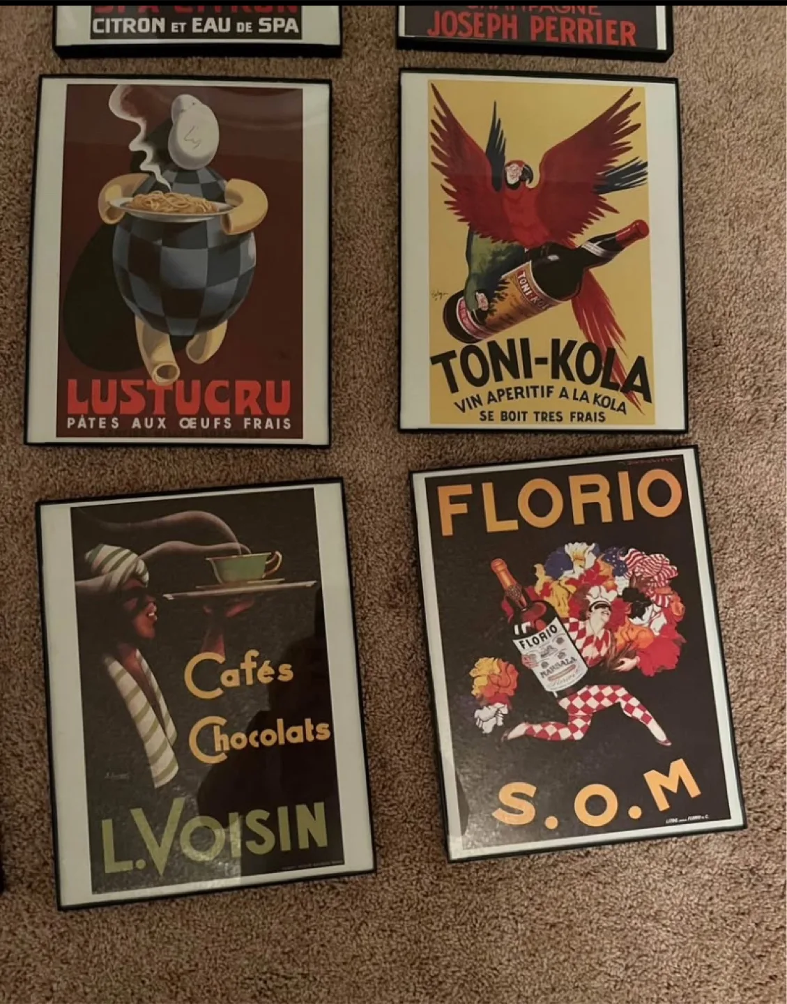 New framed Vintage Style Advertising Prints - Set of 9 image indicator(3)