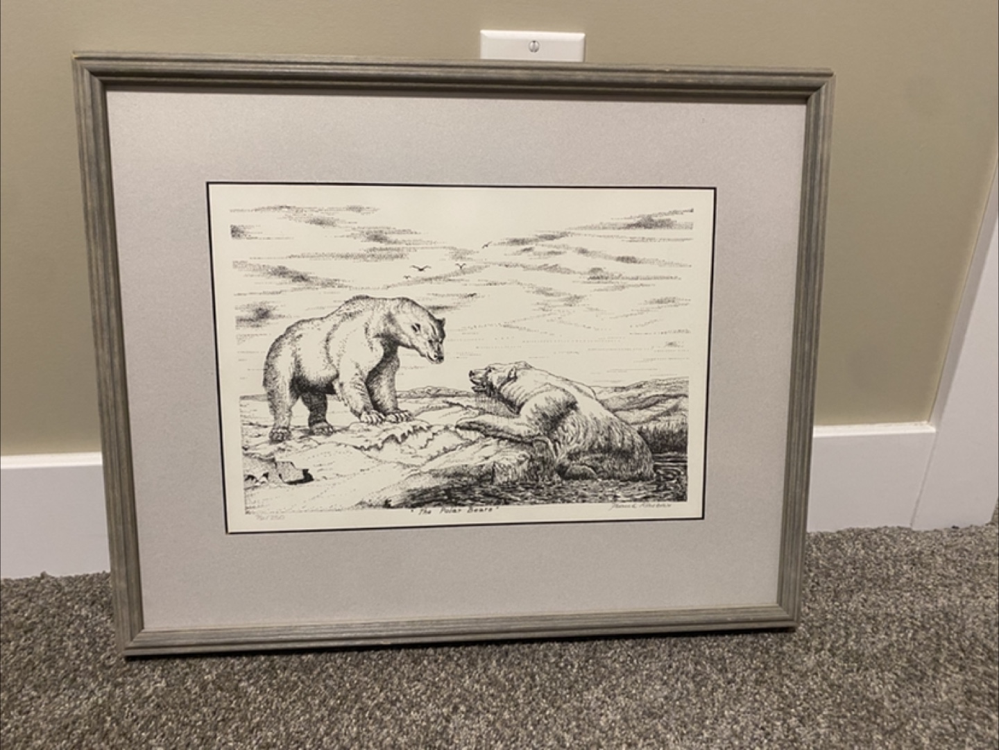 Framed Polar Bear Print