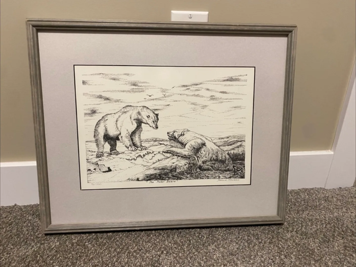 Framed Polar Bear Print thumbnail