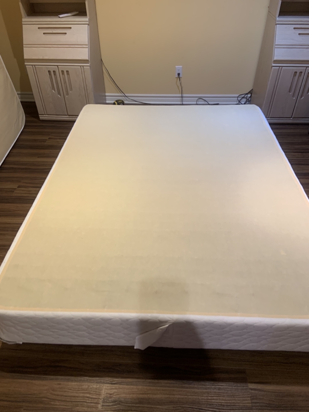 Queen bed frame and box spring