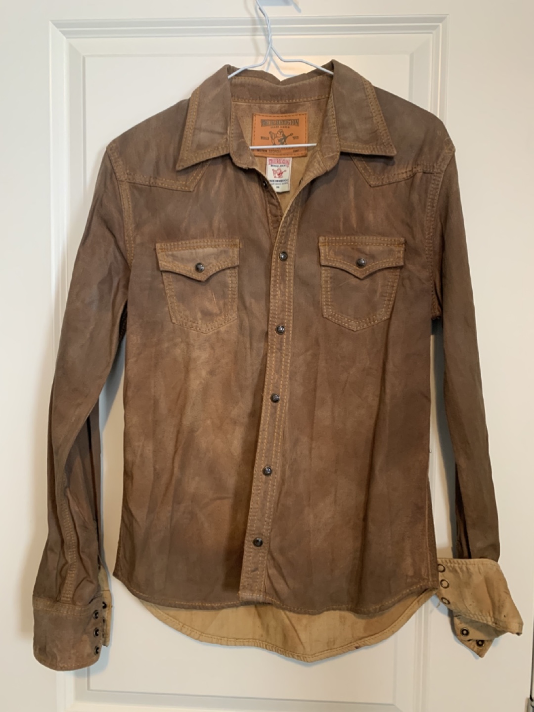 True Religion Brown Western Shirt - Size M