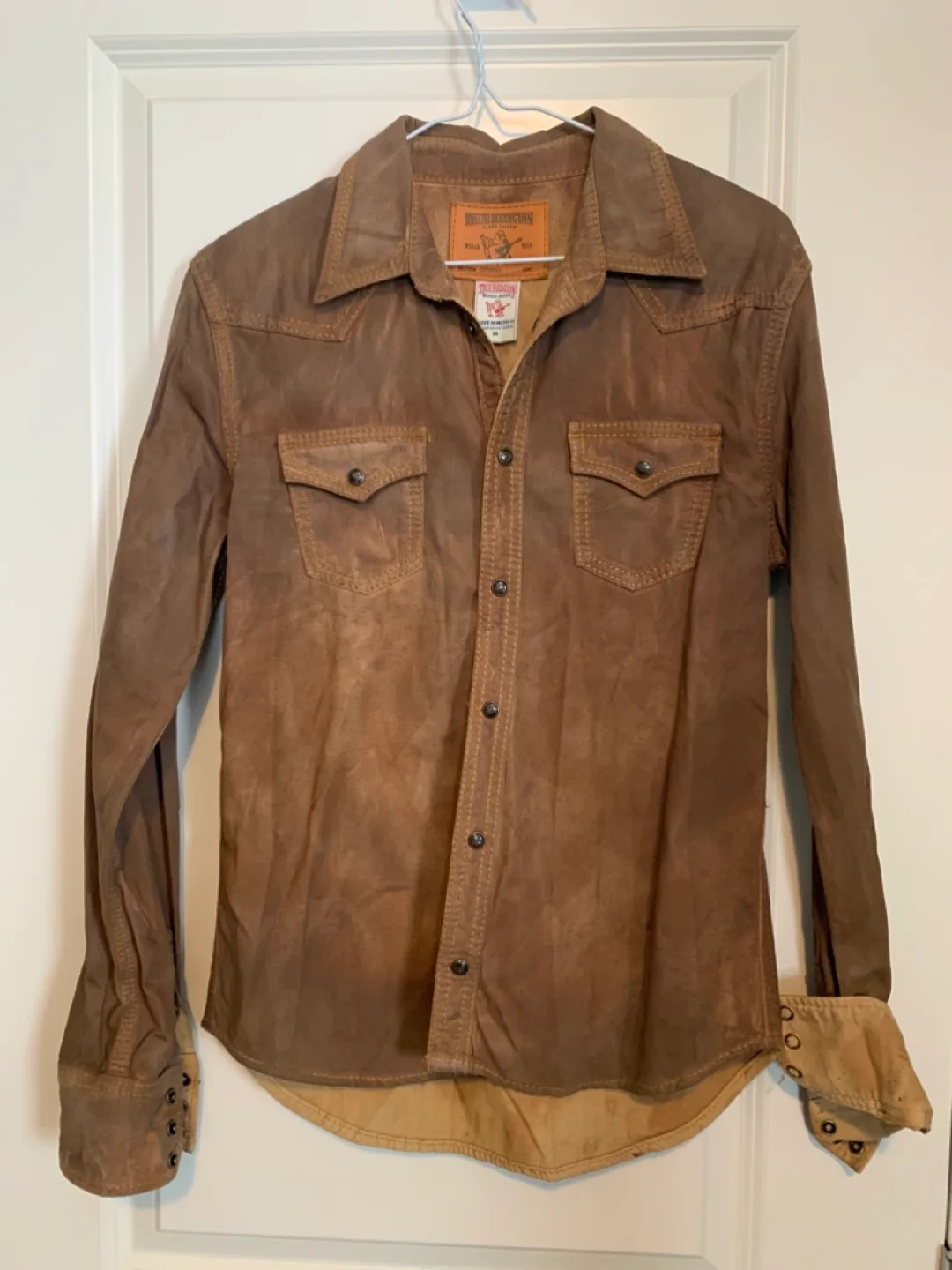 True Religion Brown Western Shirt - Size M thumbnail