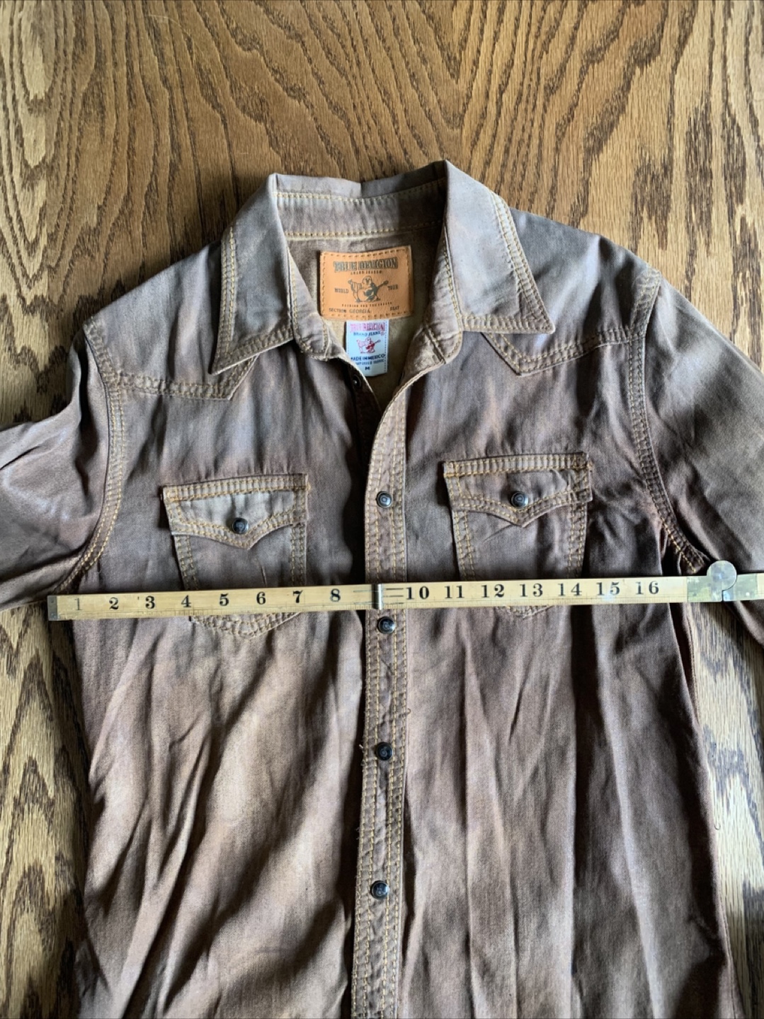 True Religion Brown Western Shirt - Size M - photo 4