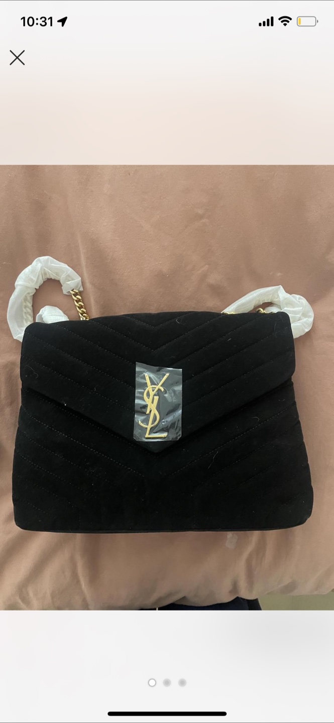 YSL Black Suede Loulou Handbag