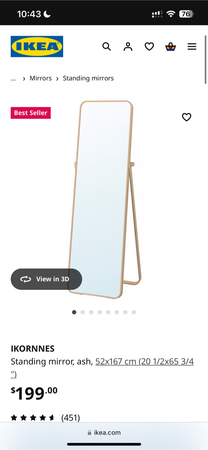 Ikornnes ikea mirror - photo 3