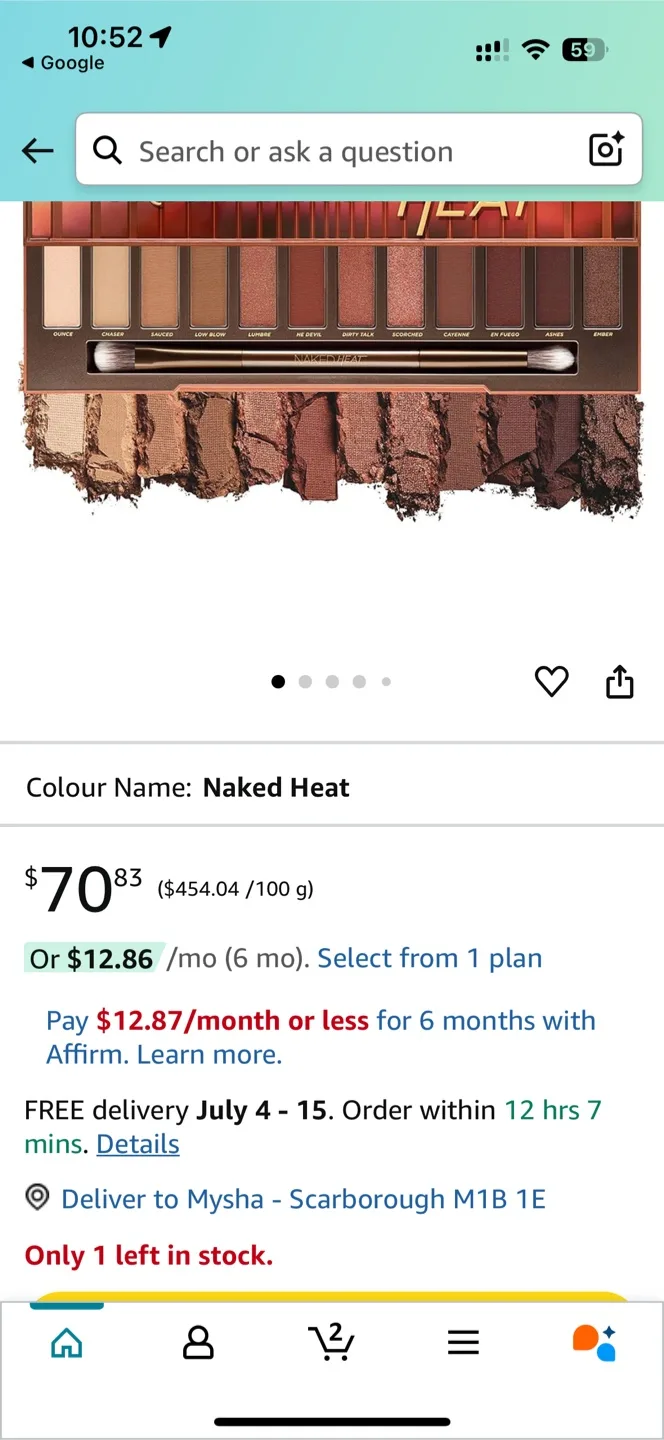 Urban Decay Naked Heat Eyeshadow Palette thumbnail