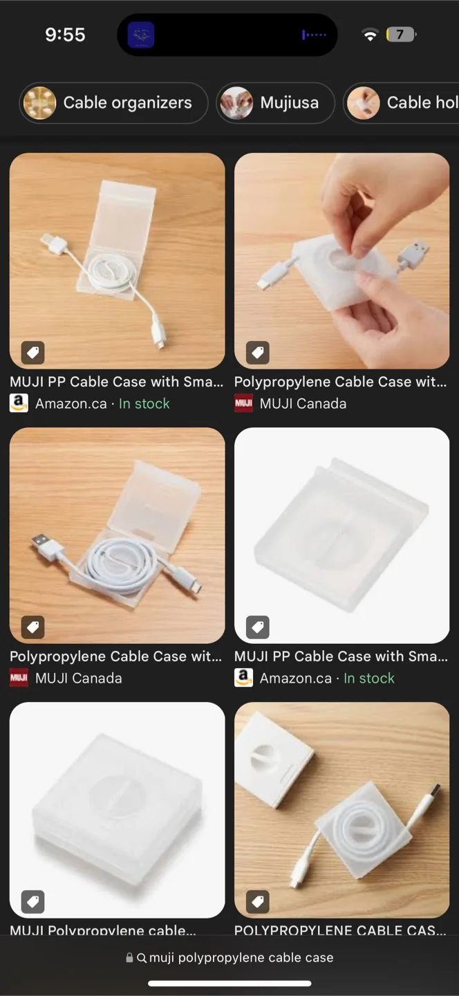 MUJI Polypropylene Cable Case image indicator(5)