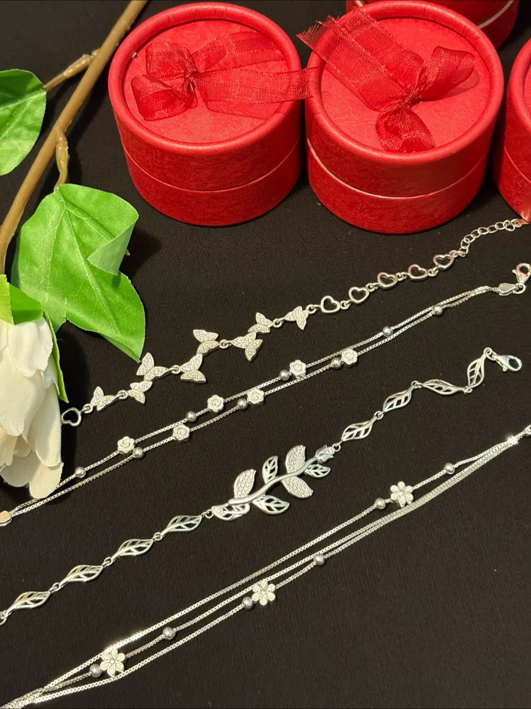 Silver Bracelets - waterproof. thumbnail
