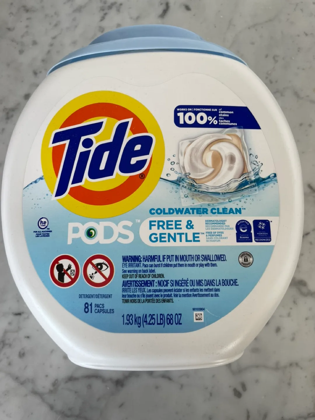 MOVING SALE: Tide Pods Free & Gentle 81 count thumbnail