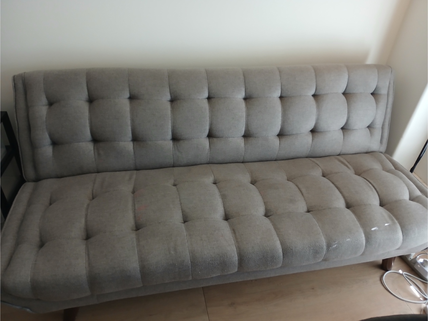 Grey Tufted Sofa Bed