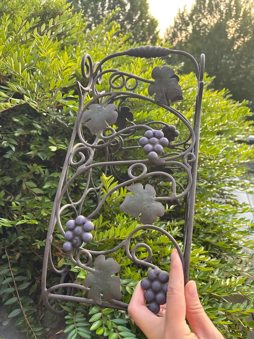 Metal Wine Rack with Grape Design image indicator(2)
