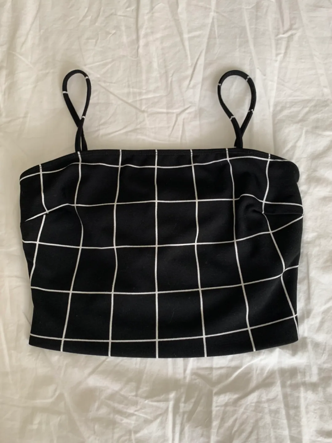 Dark Navy & White Crop Top #freecycle thumbnail