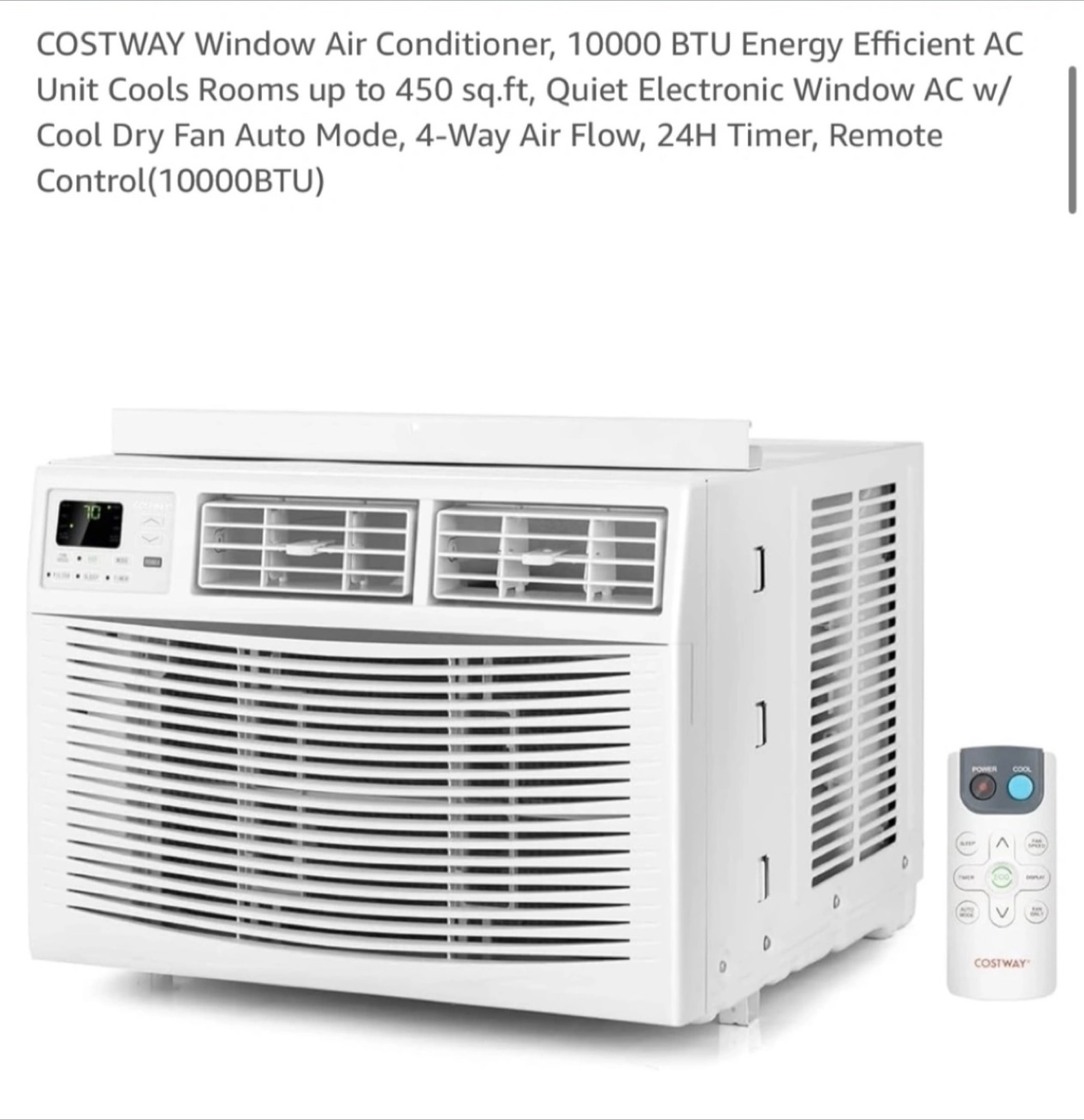 Costway 10000 BTU Window Air Conditioner - photo 5