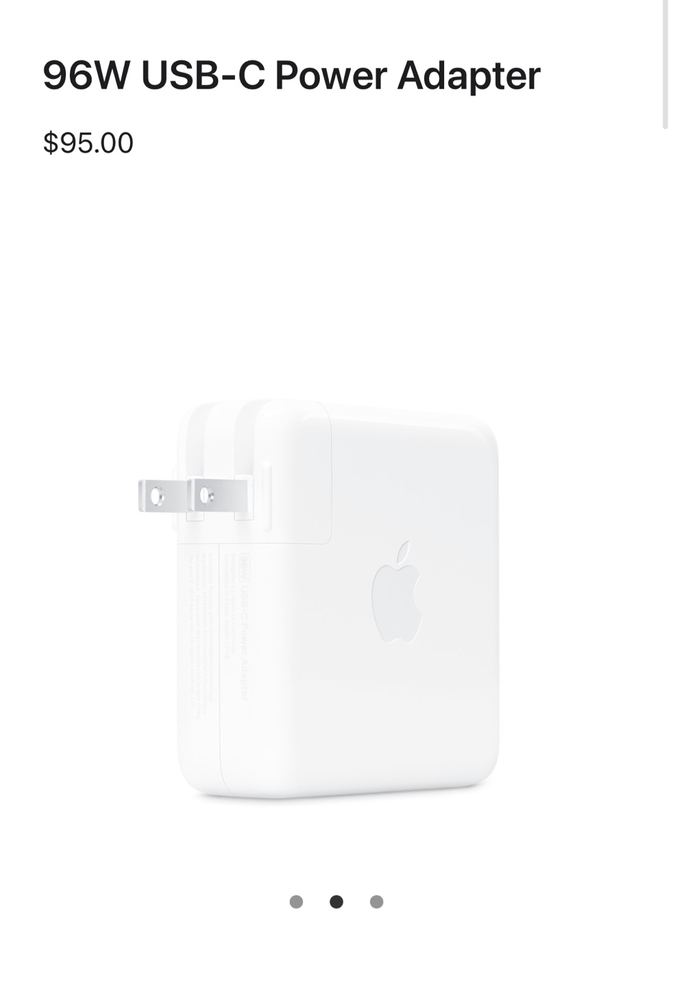 Apple 96W USB-C Power Adapter - photo 4