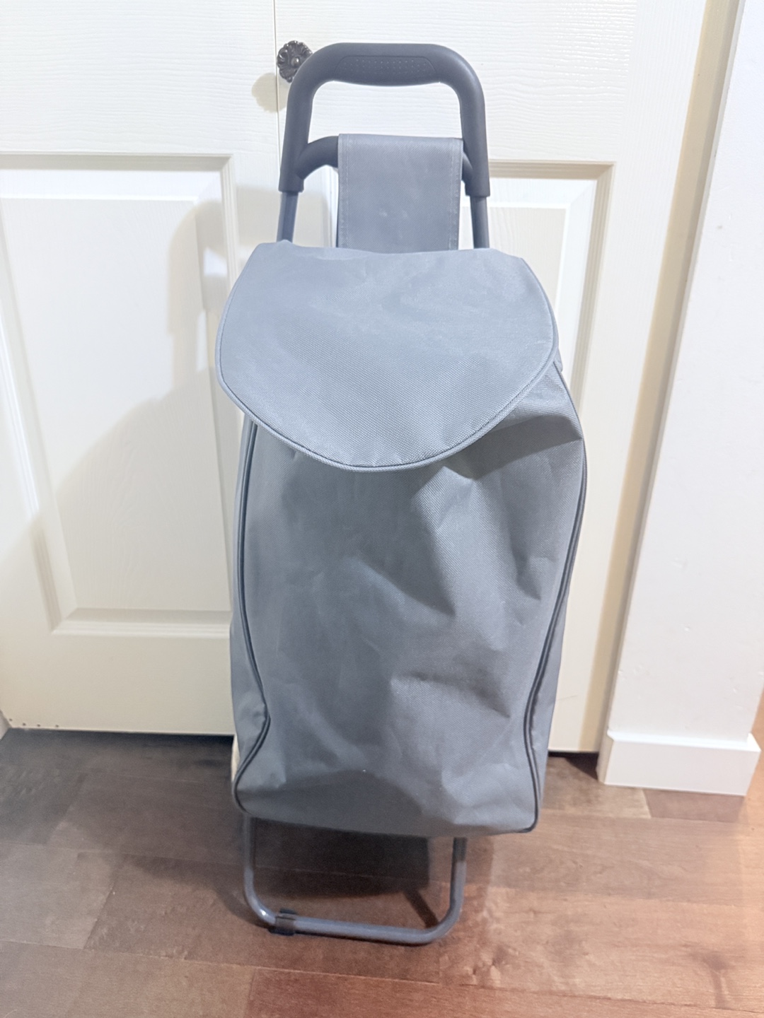 Grey Folding Shopping Cart