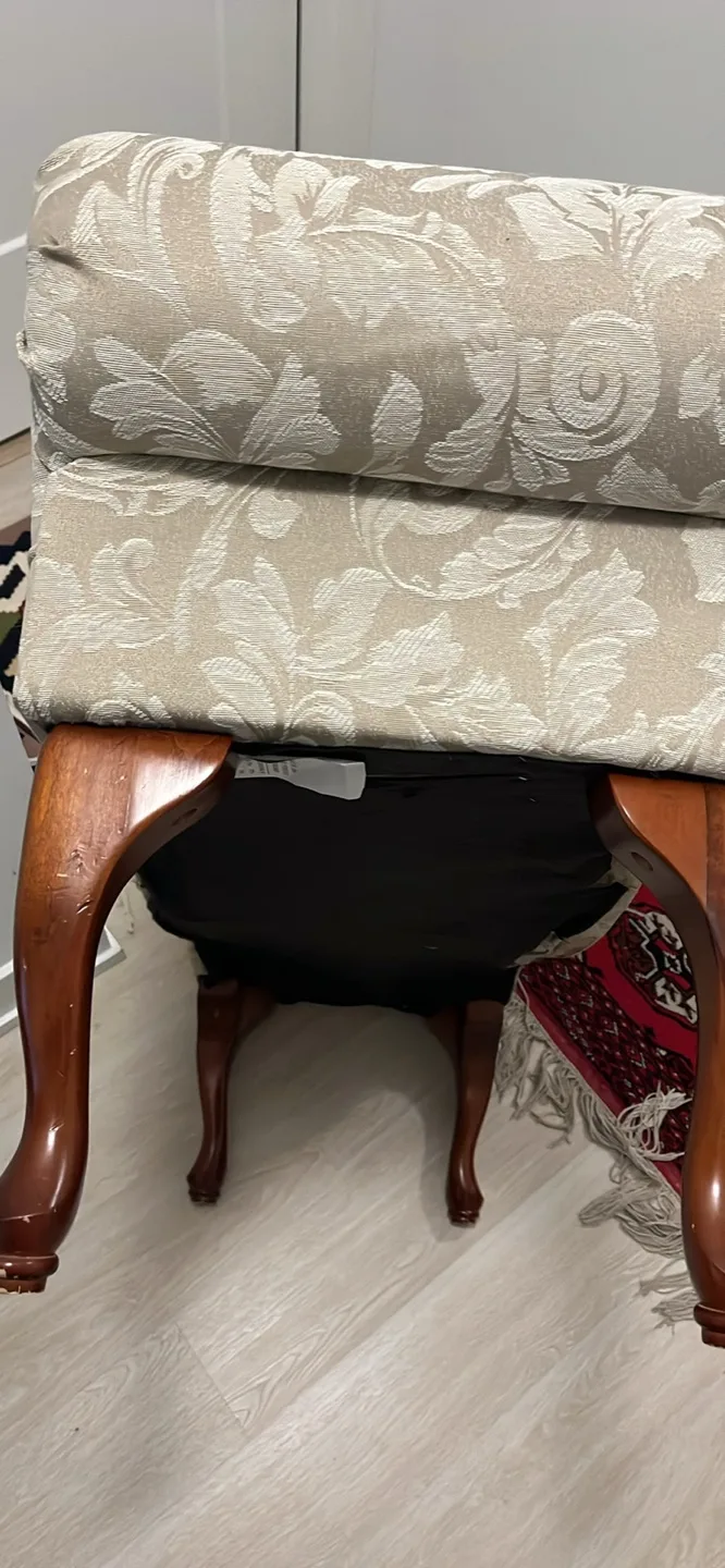 Upholstered Floral Pattern Bench thumbnail