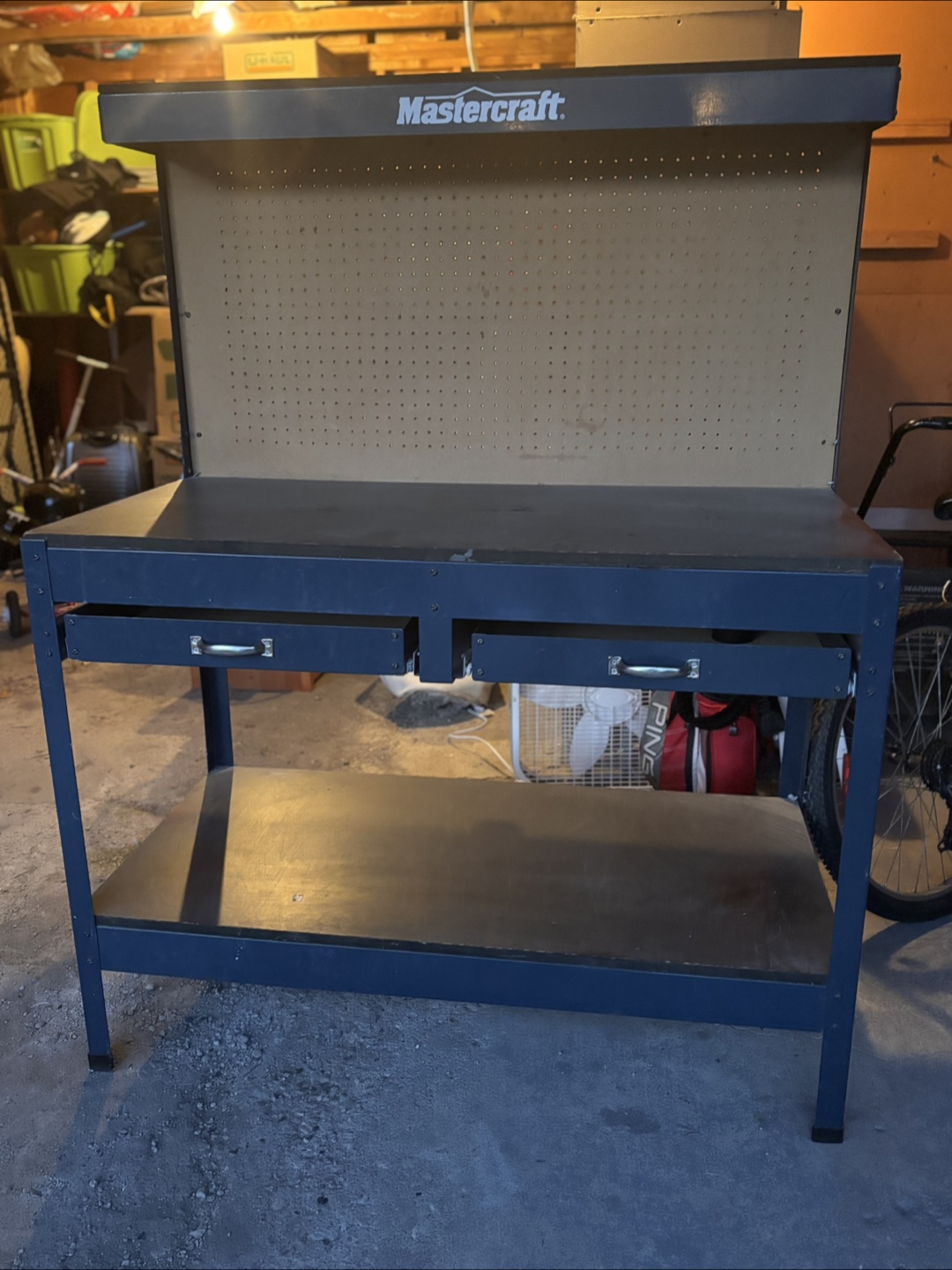 Mastercraft Workbench with Pegboard