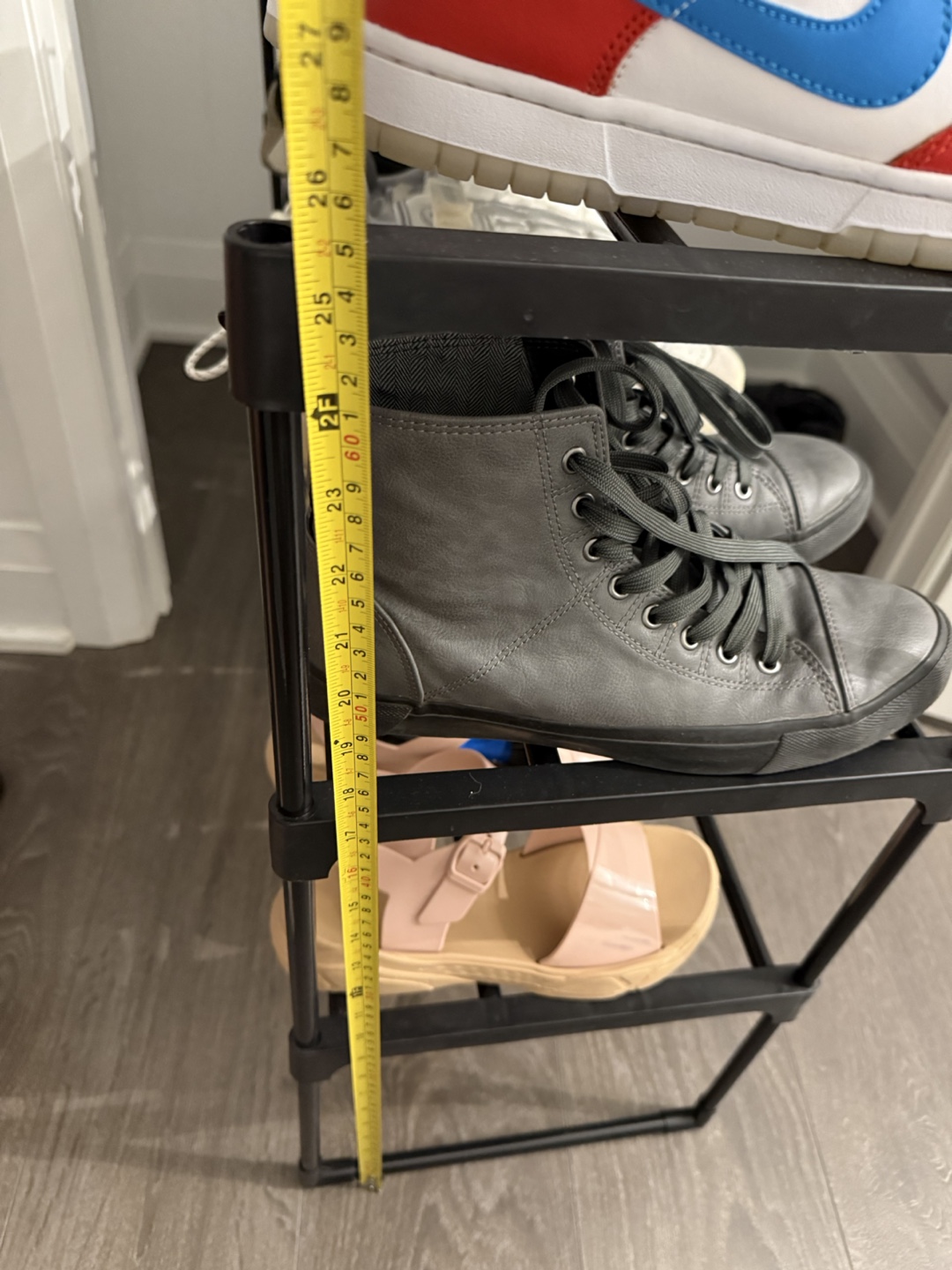 Black 3-Tier Shoe Rack - photo 4