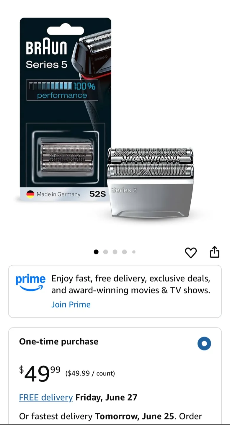 Braun Series 5 - 52S Replacement Head thumbnail