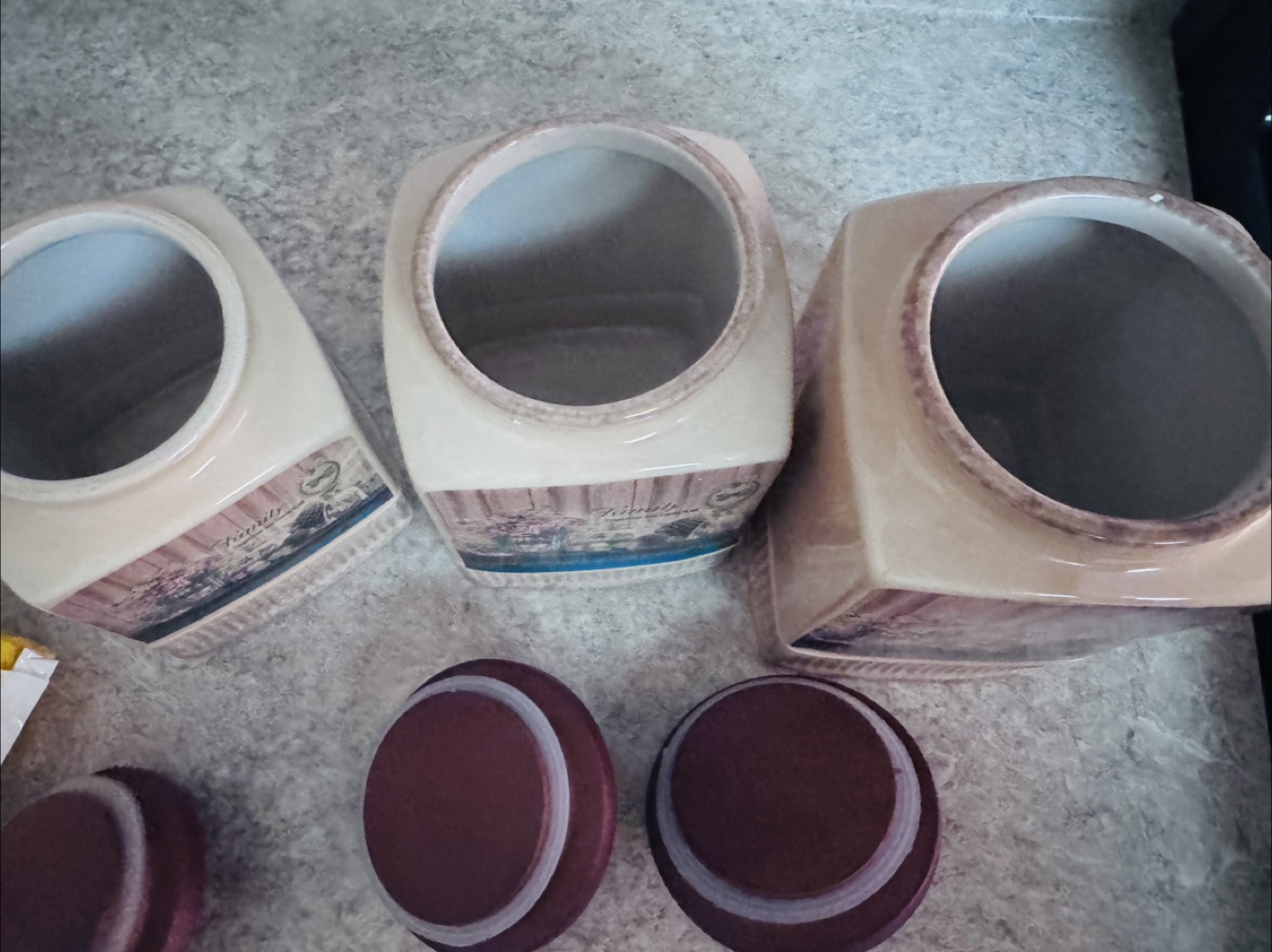 brand new Ceramic Kitchen Canister Set - 3 Piece - photo 3