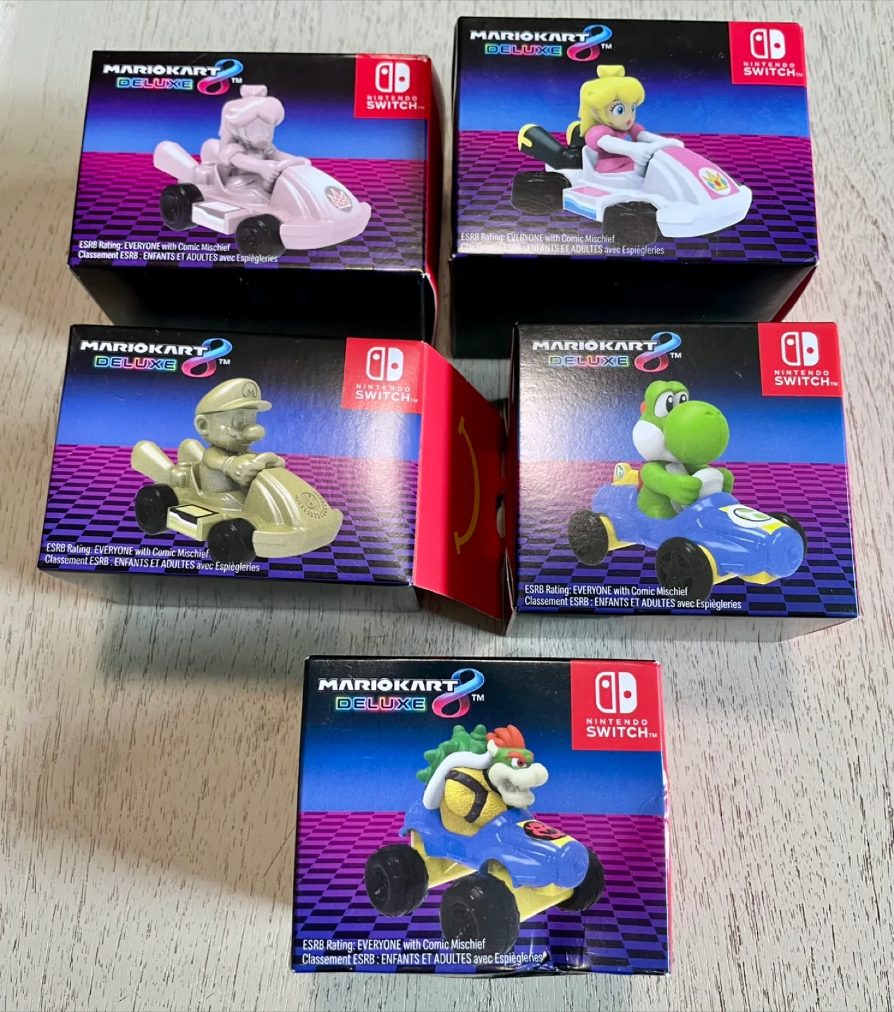 Mario Kart Deluxe McDonald's Toys - Set of 5! thumbnail