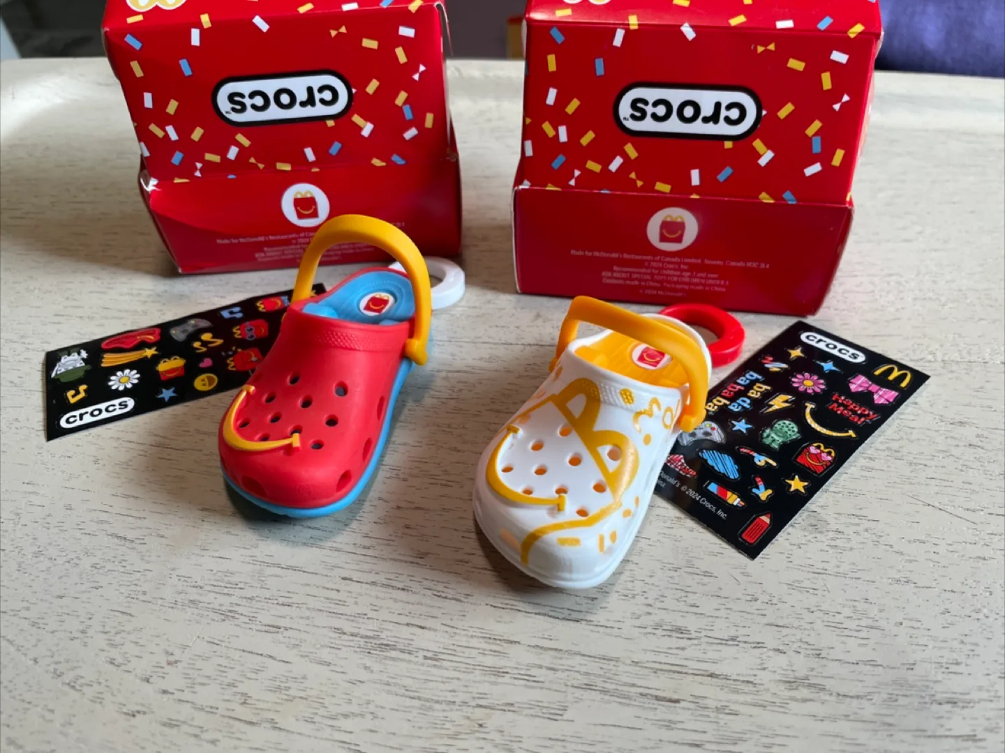 Crocs McDonald's 2024 Happy Meal Toy keychains thumbnail