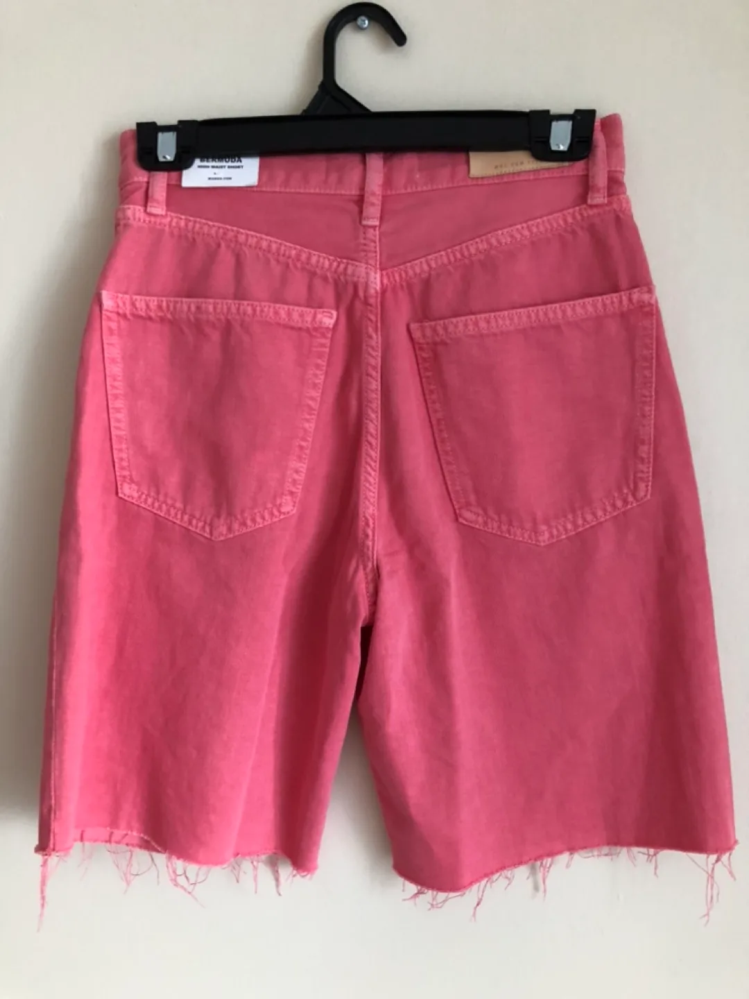 Mango Pink Denim Shorts - Size 32 image indicator(8)