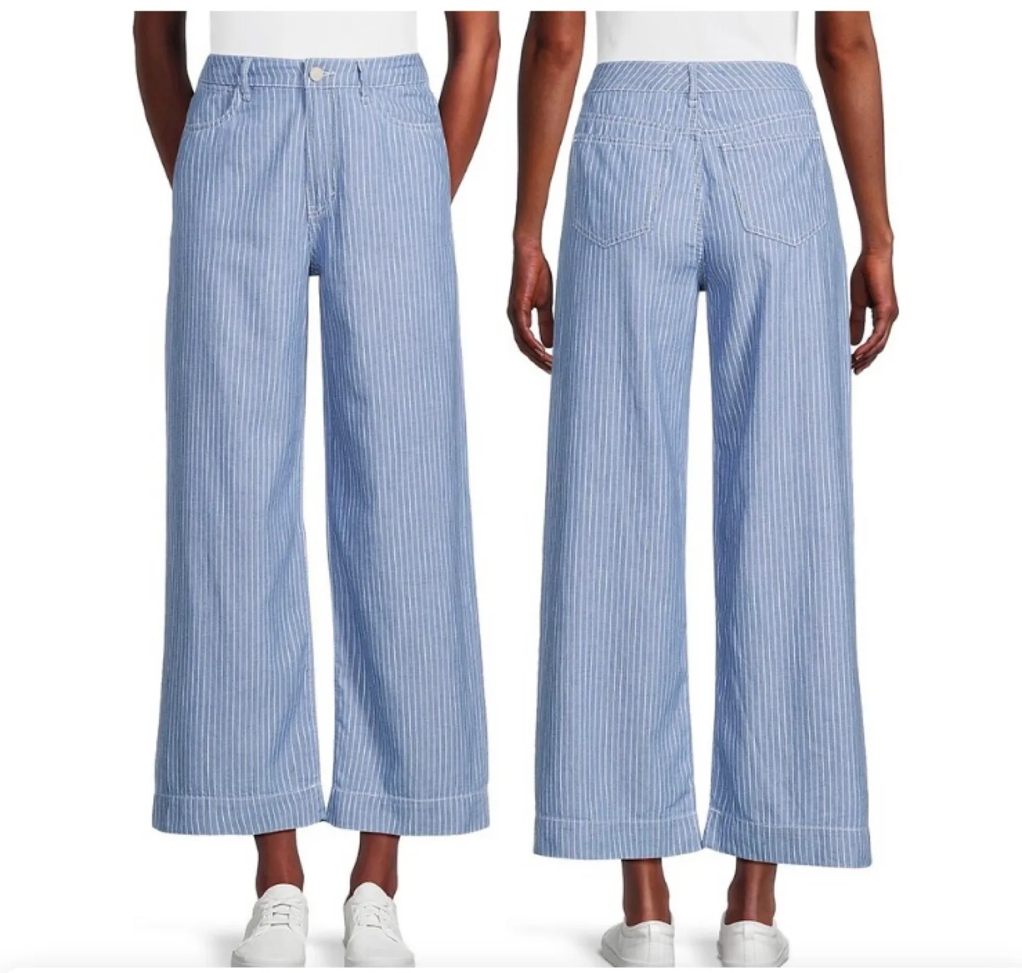Habitual Blue Striped Wide Leg Pants image indicator(3)