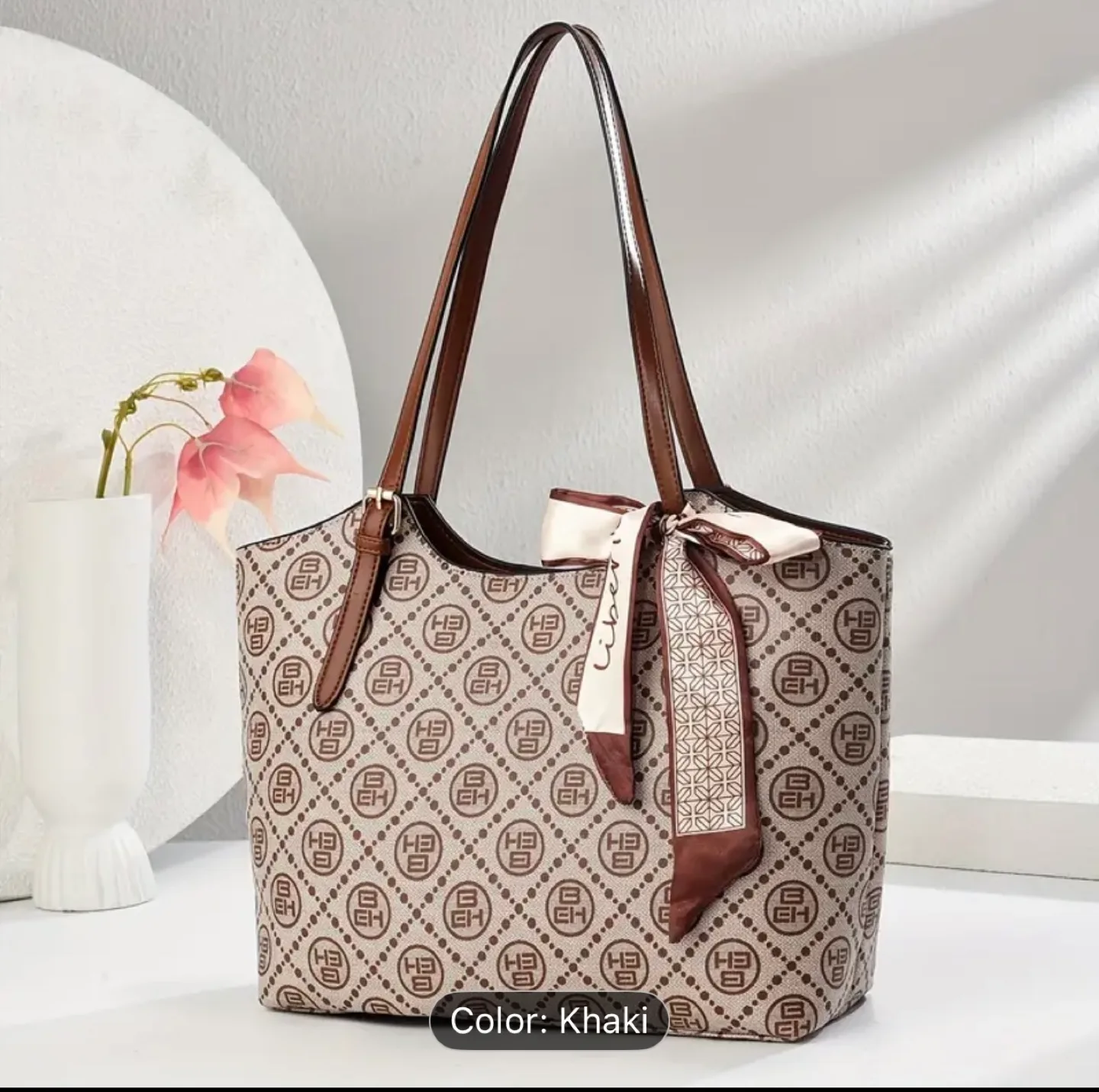 EH Khaki Tote Bag - Like New! thumbnail