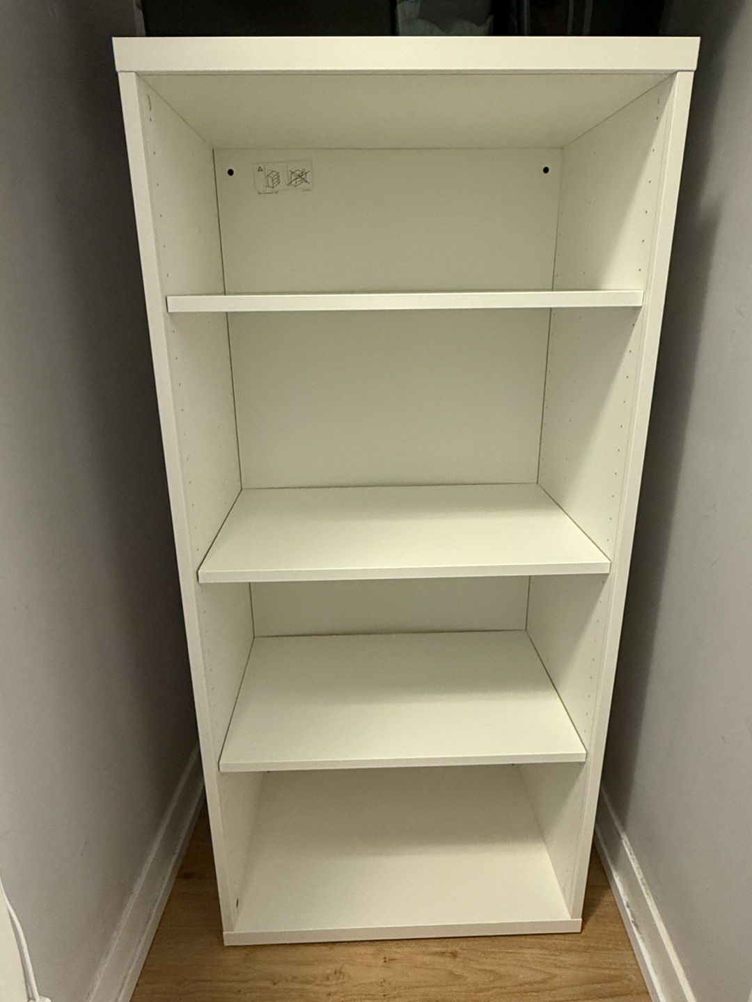Besta Frame 60x40x128cm with 3 shelves - White