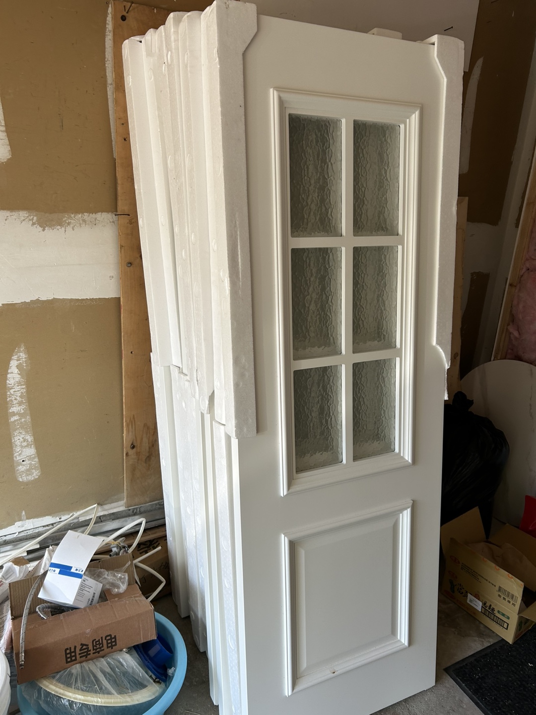 White Interior Door with Glass Panes