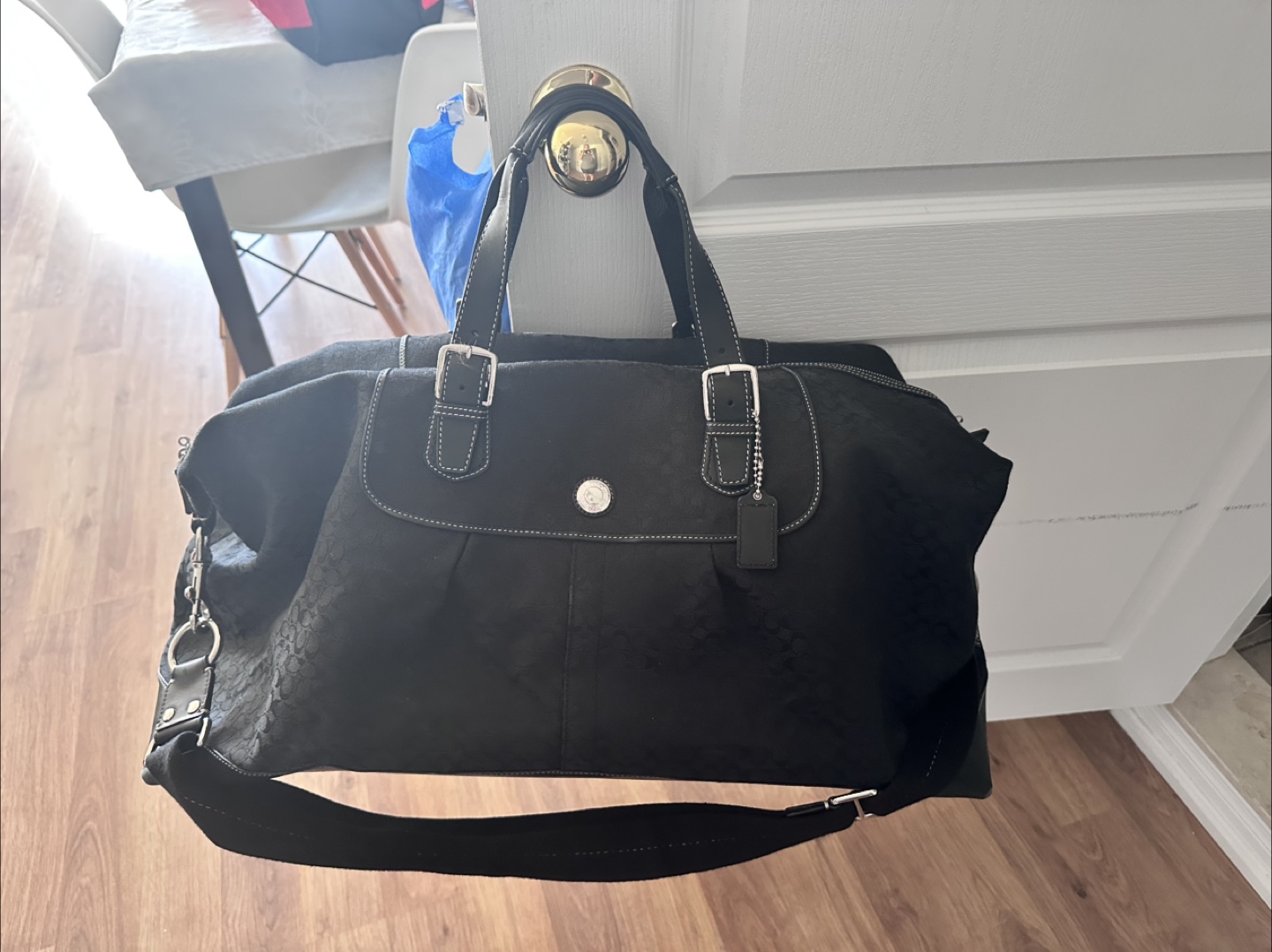 Coach Black Signature Duffle/Carry-On Bag