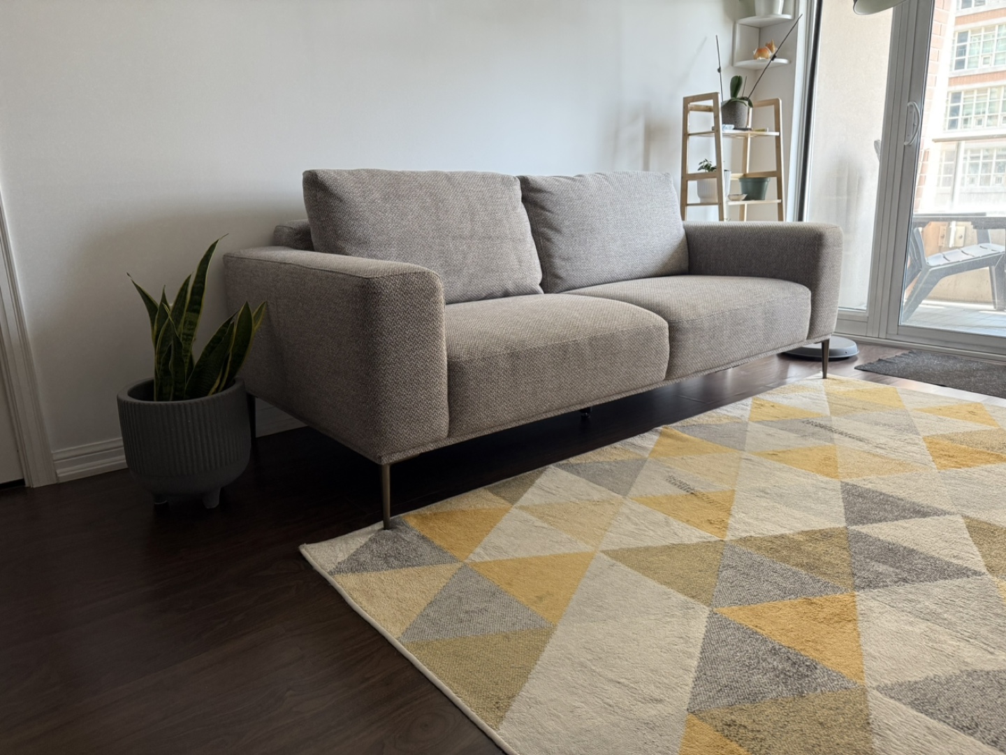 Grey Two-Seater Sofa