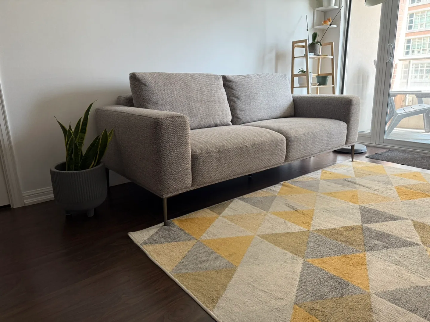 Grey Two-Seater Sofa