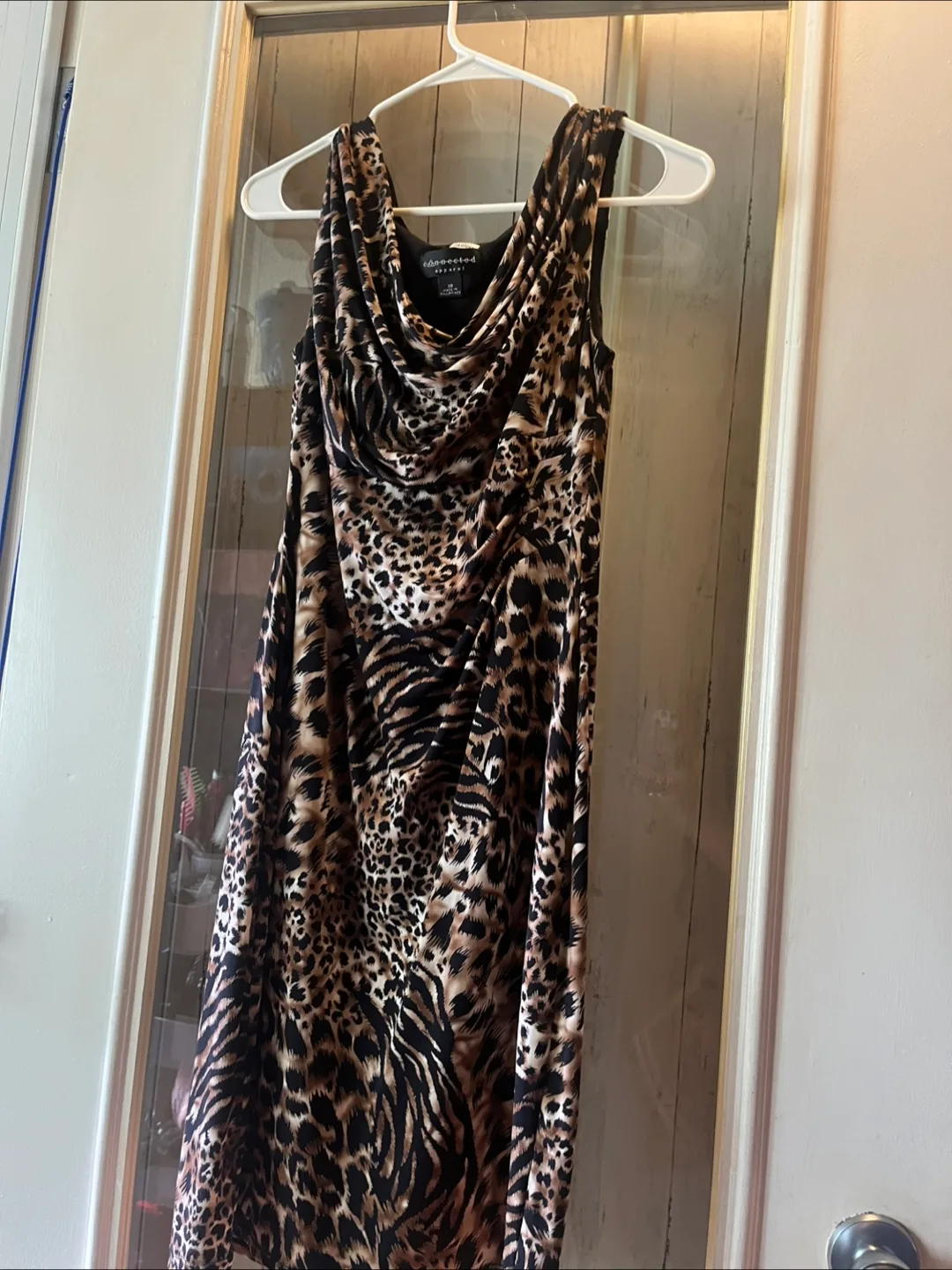Connected Apparel Animal Print Dress thumbnail