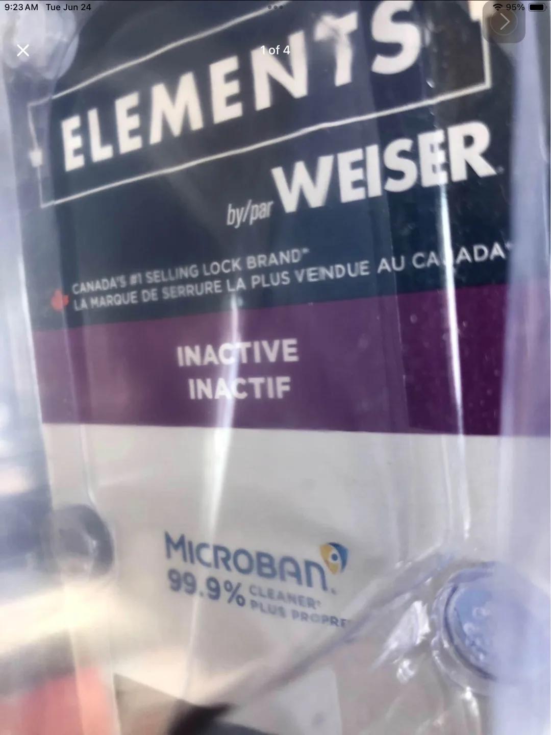 Weiser Elements Inactive Lever thumbnail