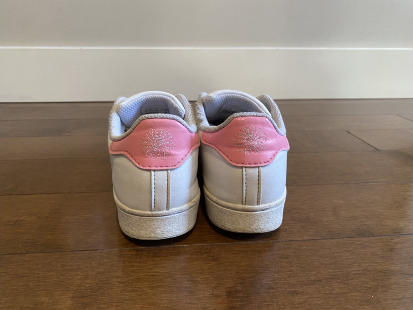 1Y Adidas Superstars in White & Pink - photo 3