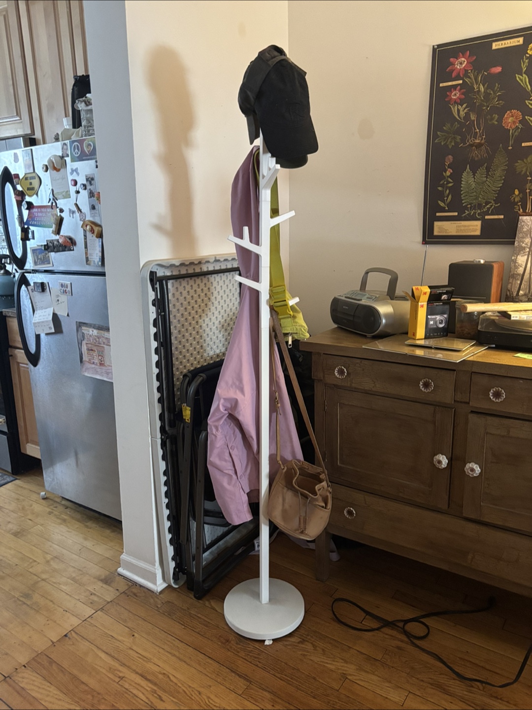 White Coat Rack Stand