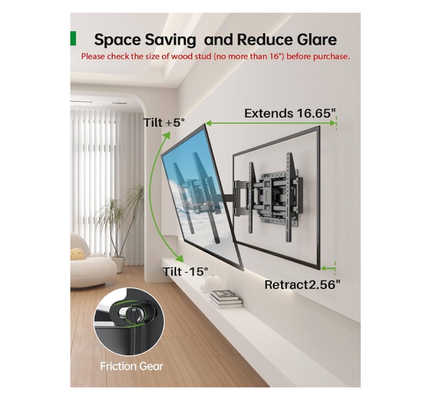 65-inch Roku Smart TV (Including FULL MOTION TV Mount) - photo 5
