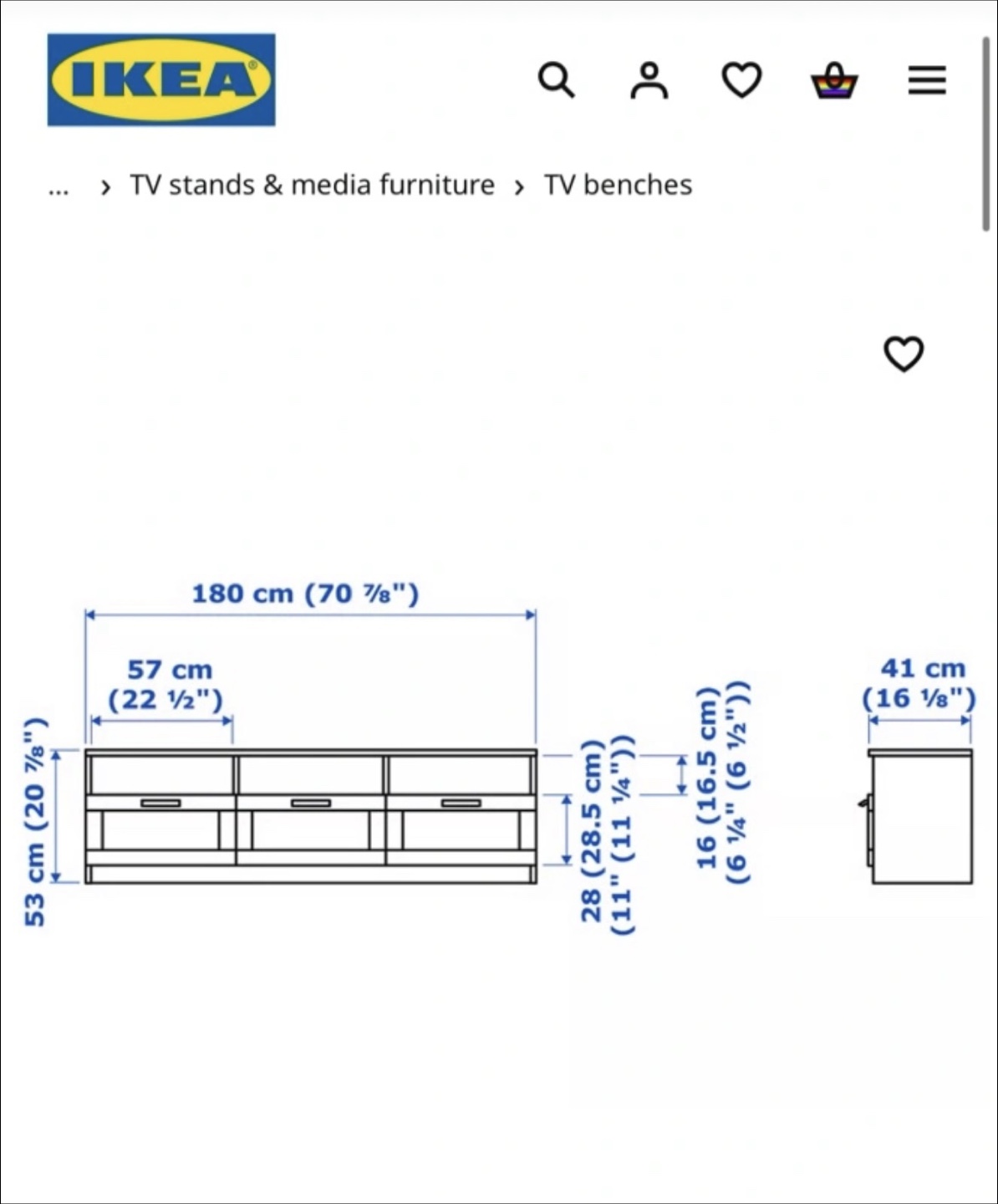 IKEA TV Stand/Bench - Black - photo 2