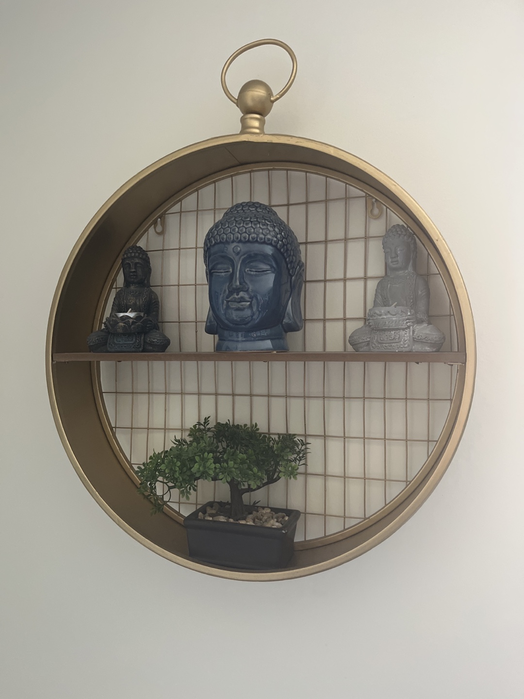 Gold Round Wall Shelf