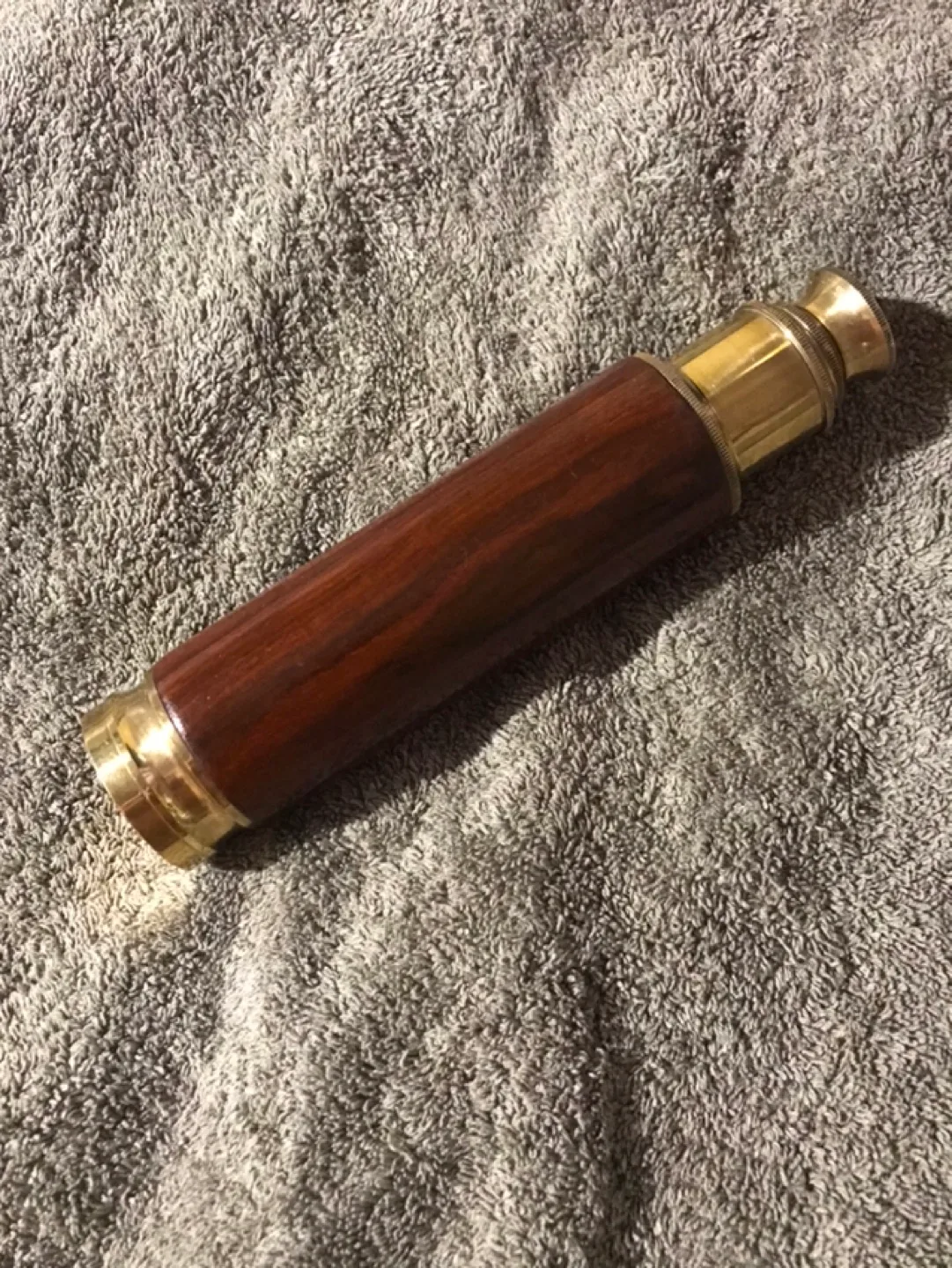 Vintage Brass & Wood Telescope thumbnail